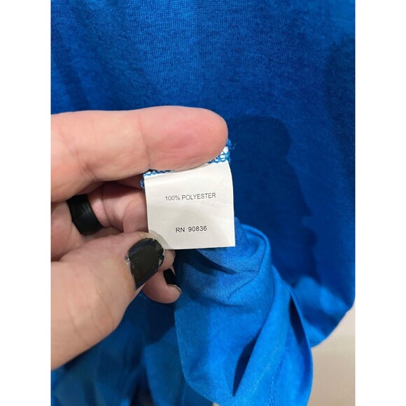 Hammer Bowling Polo Men's Size S Blue Polo Patch 1/4 Button Up Gecko Athleisure - Picture 5 of 7